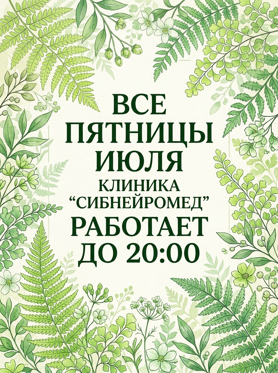 Режим работы клиники в июле